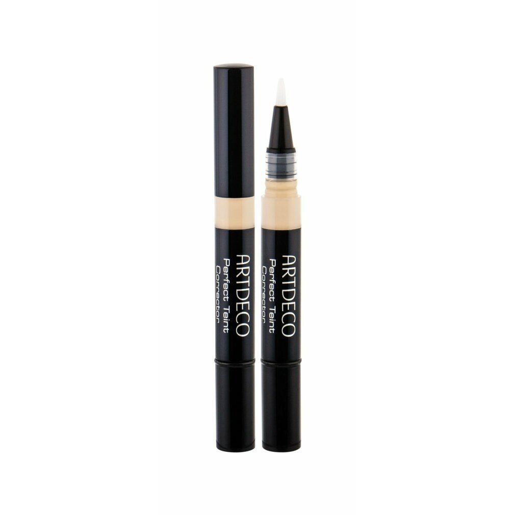 Artdeco Perfect Teint Corrector. Zwei schwarze Stifte mit beiger Flüssigkeit. Produktname und Marke sichtbar.