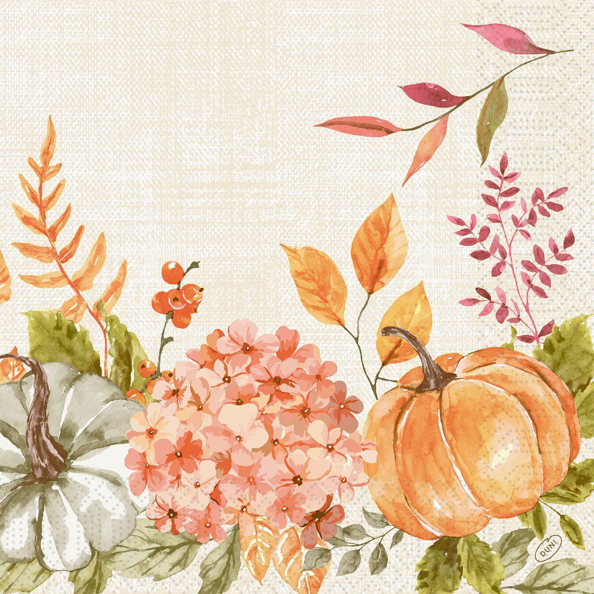 Servietten 40x40 3-lagig 1/4-Falz Spicy Pumpkin