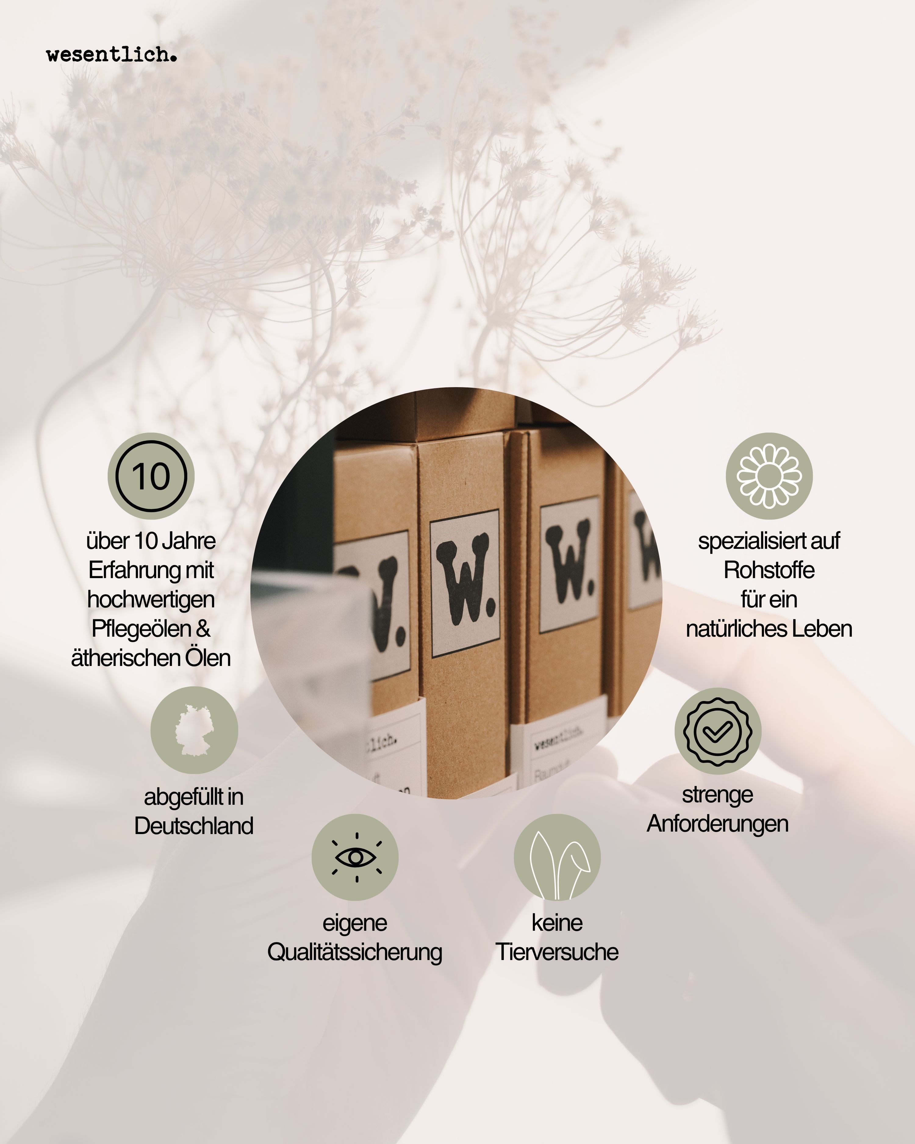 Verpackungen von Klettenwurzelöl, hergestellt in Deutschland, vegan, ohne Tierversuche.