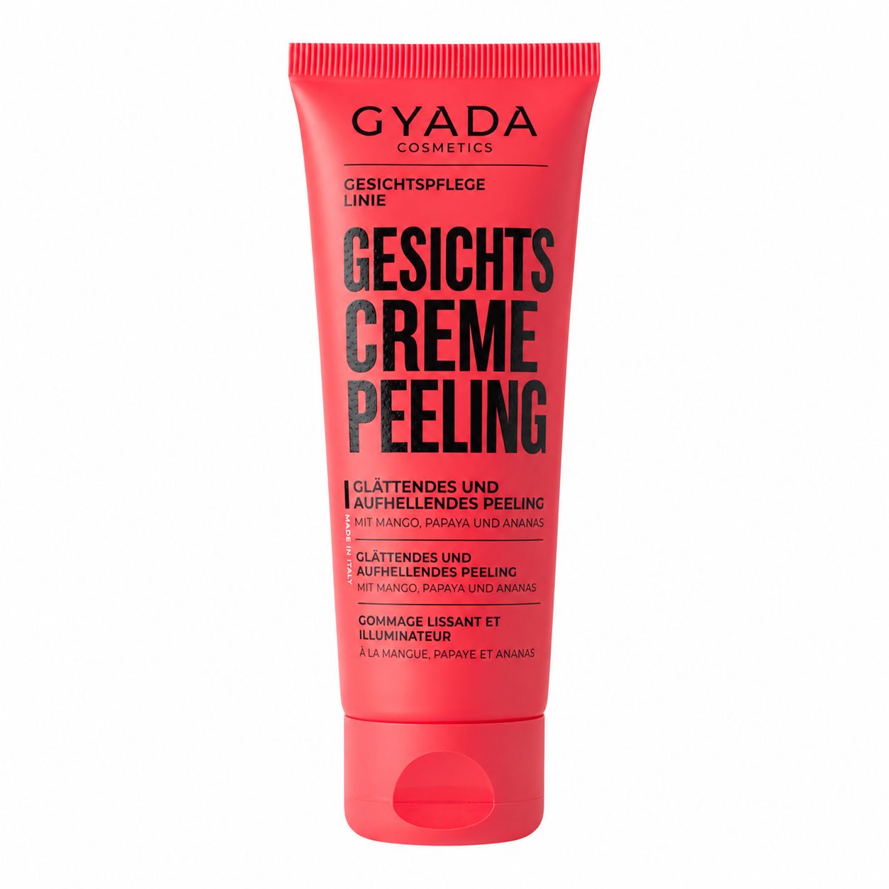 GYADA COSMETICS Gesichtscreme-Peeling mit Mango, Papaya und Ananas. Glättendes und aufhellendes Peeling.