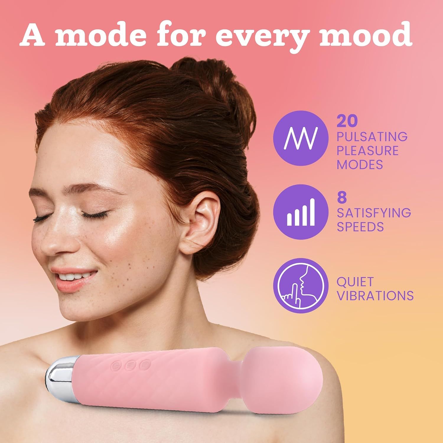 Oliver James Vibrator für Frauen - Leise & Leistungsstark Pastellrosa