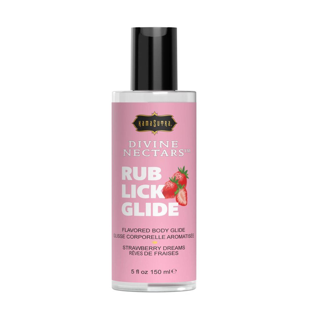 Kamasutra Divine Nectars Rub Lick Glide Erdbeer-Träume, 150ml.