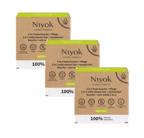 Niyok 2-in-1 Dusche & Pflege 3-er Pack
