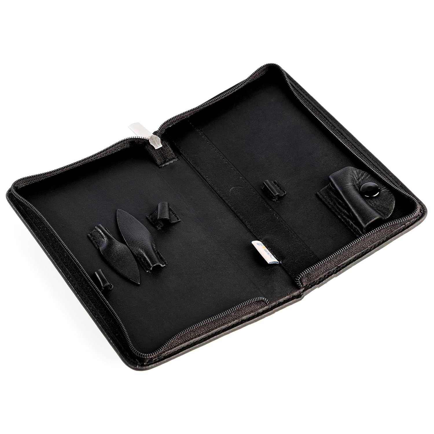 REMOS Etui "Boreas", echtes Leder, schwarz, leer