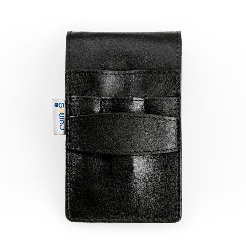 REMOS Etui "Kore", echtes Leder, schwarz, leer
