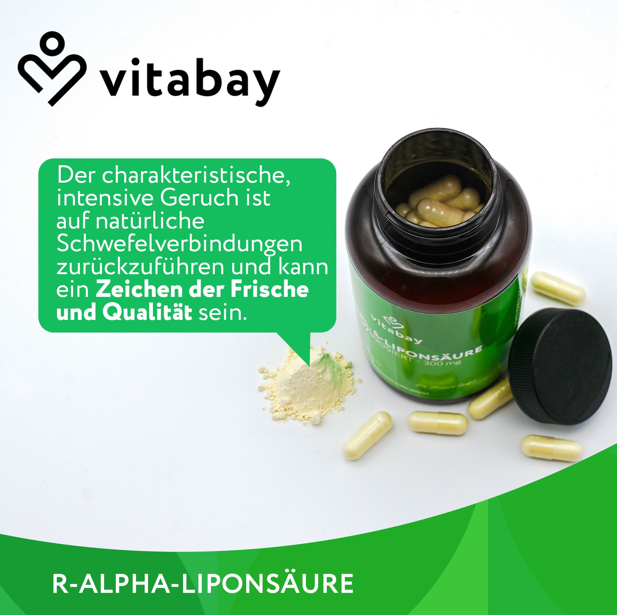 Vitabay R-Alpha-Liponsäure Hochdosiert 300 mg Flasche.