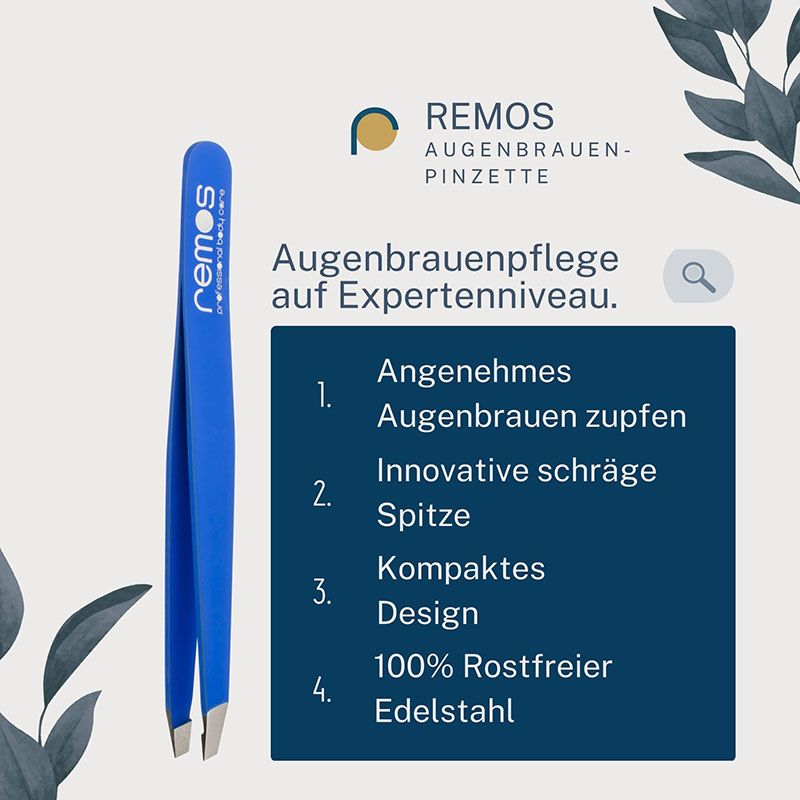 REMOS Augenbrauenpinzette schräg, dunkelblau