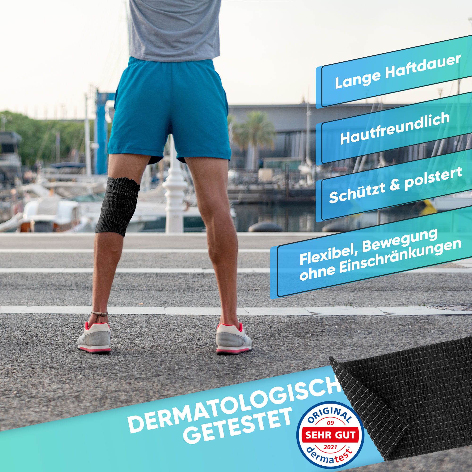 Health Press Haftbandage – Selbstklebender Verband 10cm x 4,5m