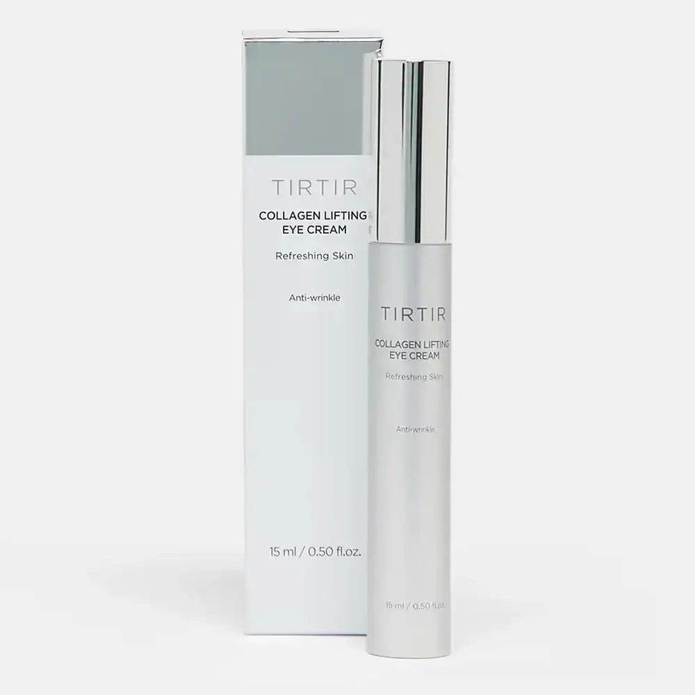 Produktverpackung und Tube. Text: TIR TIR Collagen Lifting Eye Cream, 15 ml / 0.50 fl.oz.