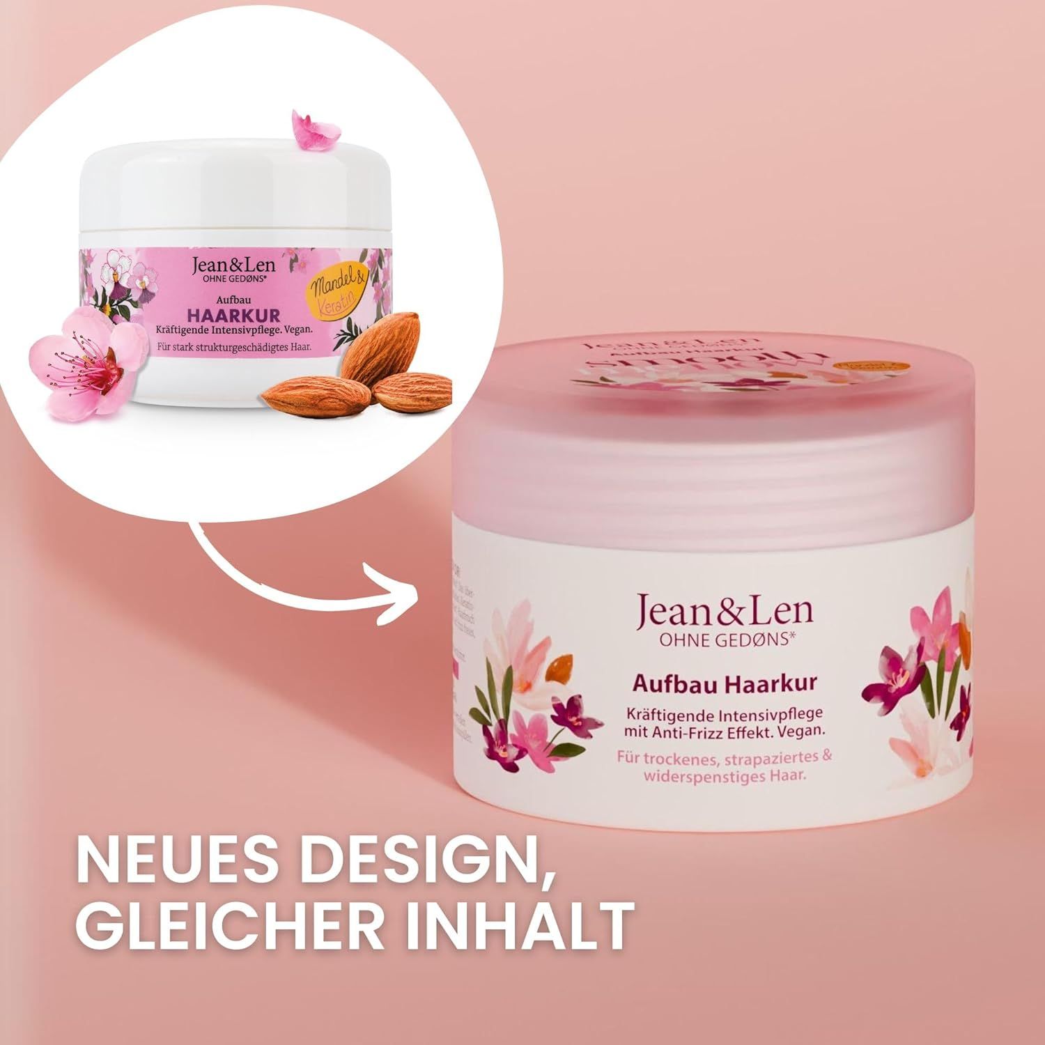 Jean & Len Aufbau Haarkur Mandel & Keratin