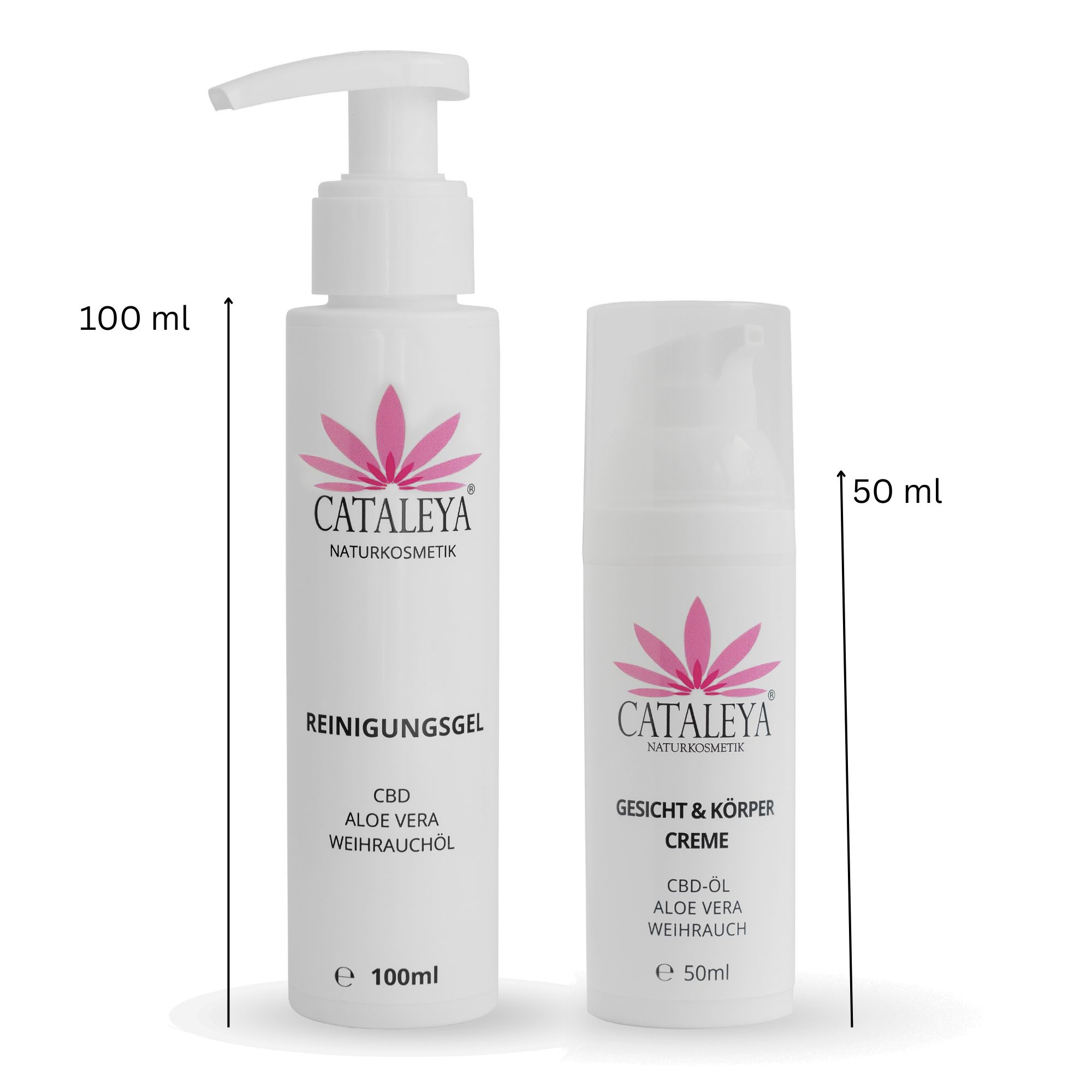 CATALEYA Gesichtscreme und Reinigungsgel - Naturkosmetik Set