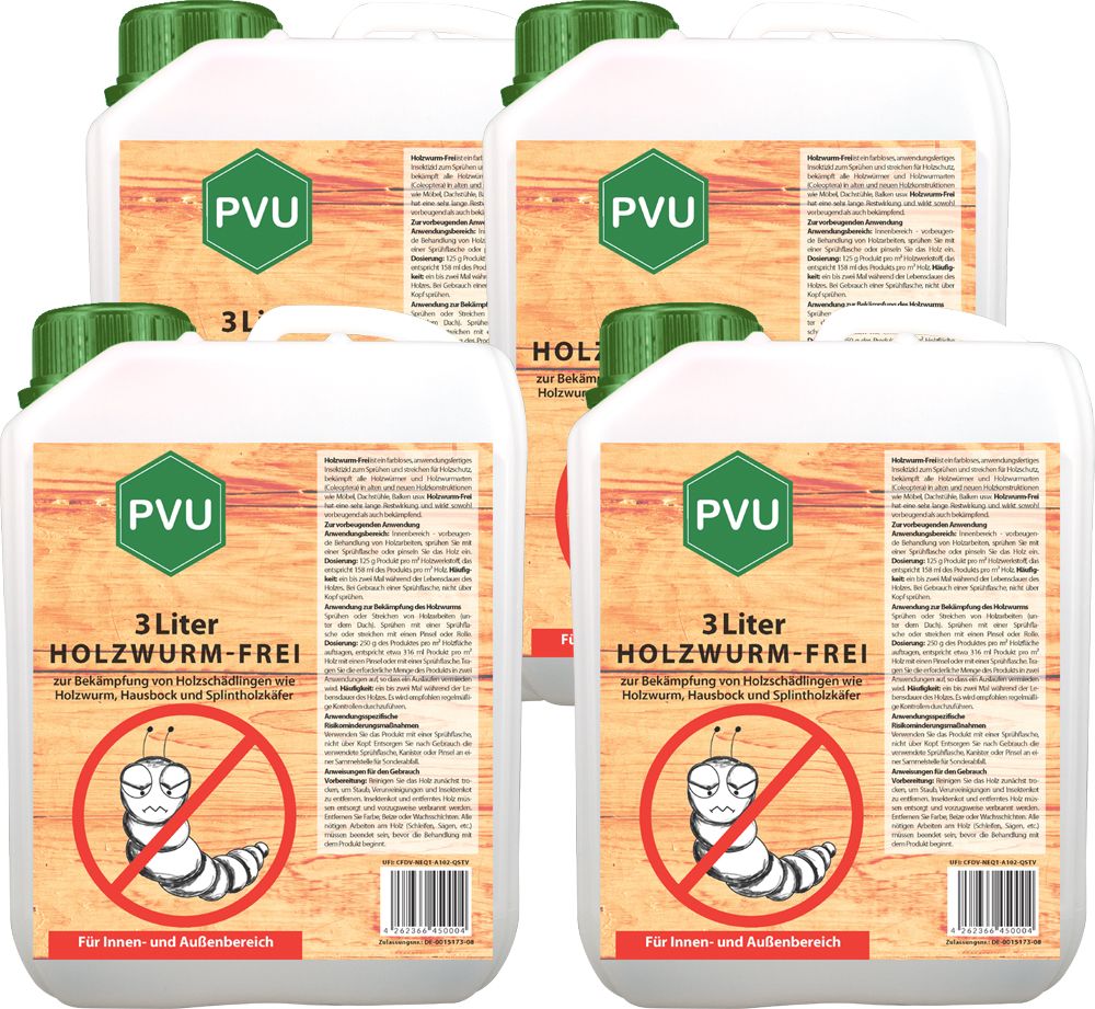 PVU Holzwurmspray zur Bekämpfung von Holwürmern und Holz Schädlingen