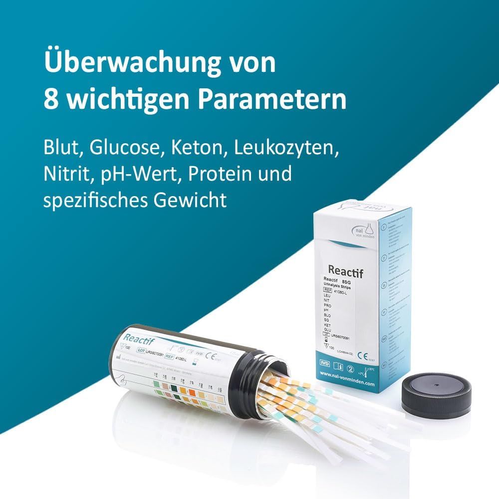 Reactif Gesundheitstest - Urin Teststreifen für 8 Parameter