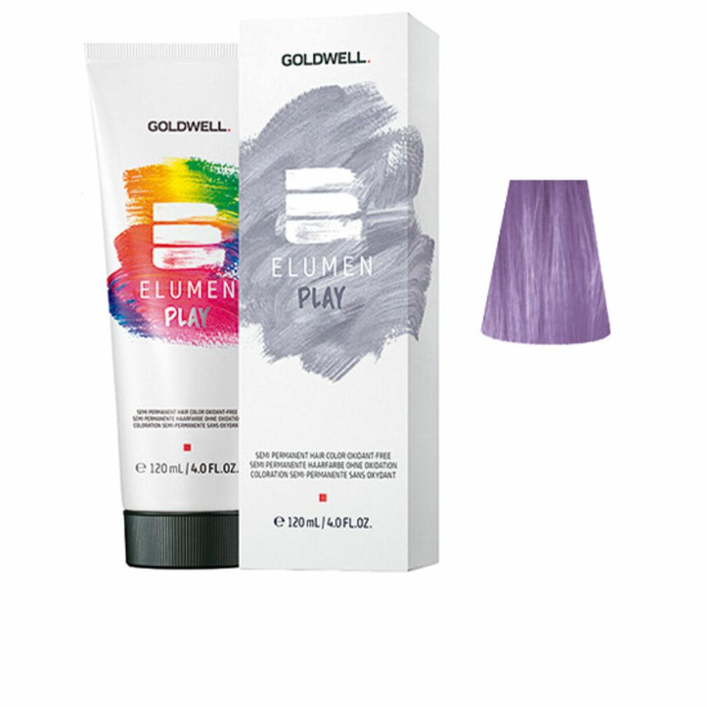 Goldwell ELUMEN PLAY Haarfarbe, Tube und Schachtel. Farbton Lavendel. Oxidationsmittelfrei.