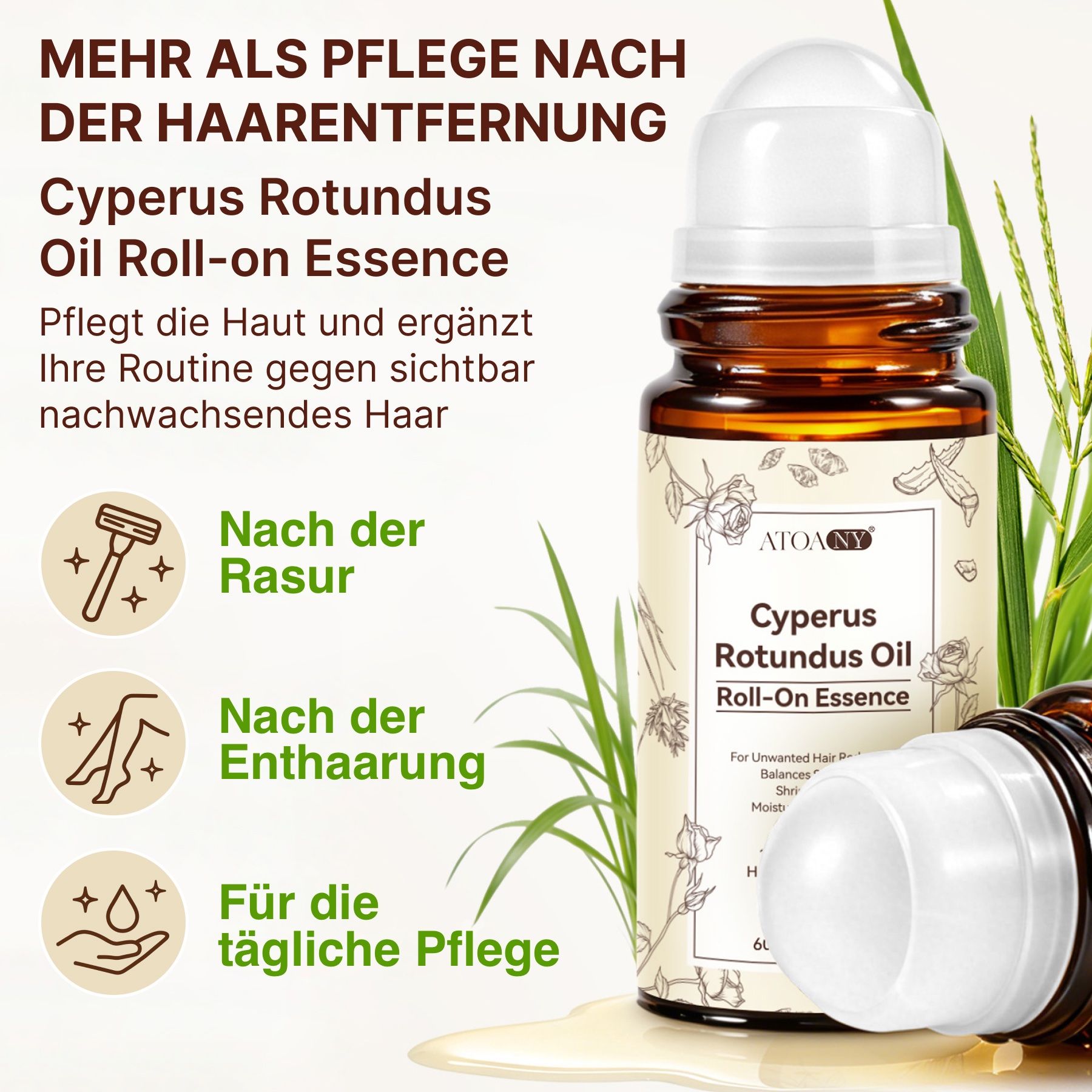 P-beauty Cyperus Rotundus Öl Haarentfernung gegen Haarwachstum Nagarmotha