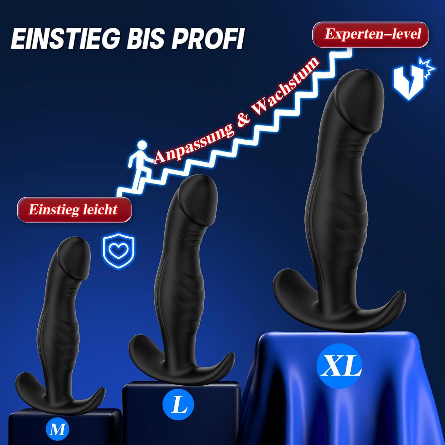 Tagnaff Analplug für Frauen Männer Anal Plug Set mit Analdusche & Größen-Upgrade