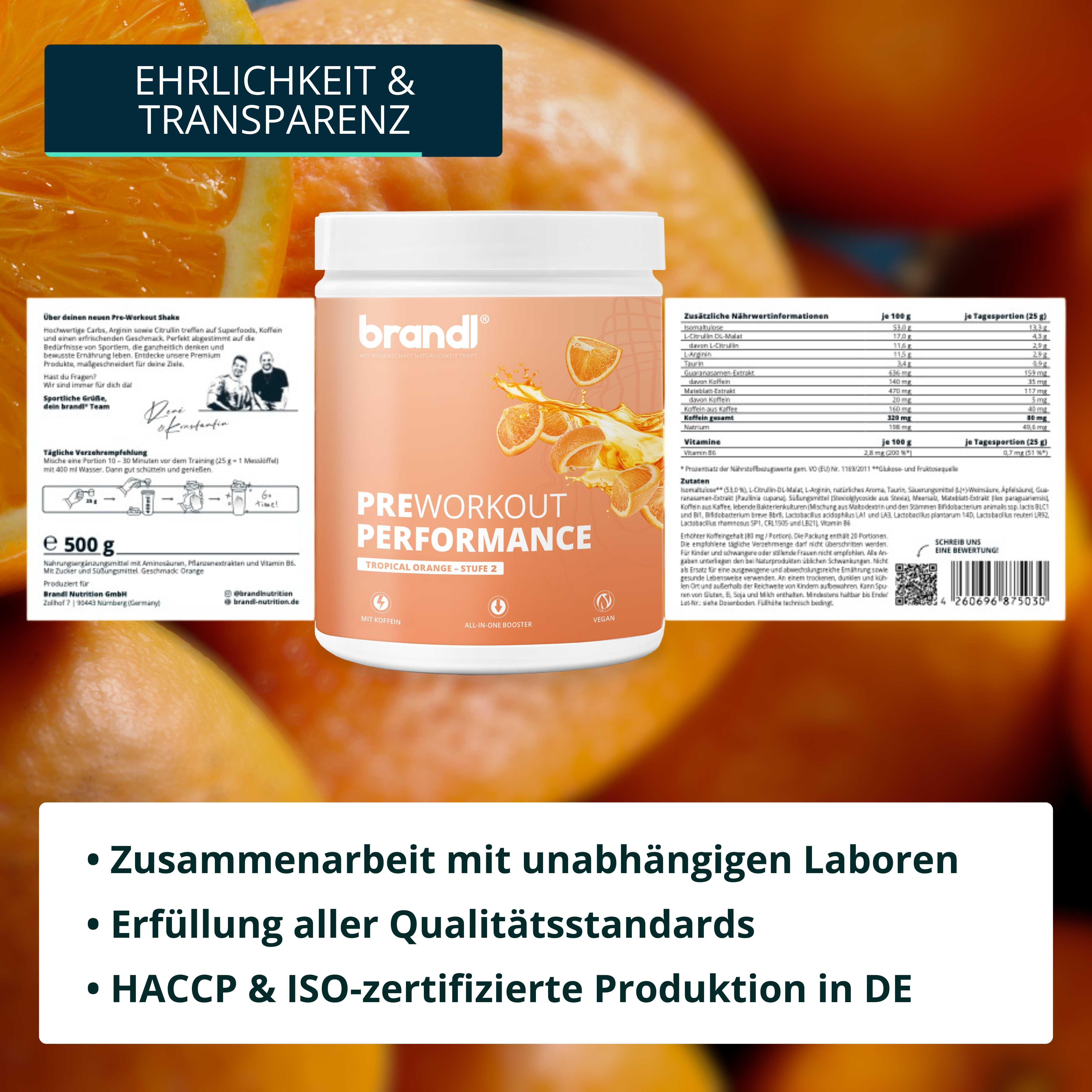 brandl® Pre-Workout Booster 2.0 | Stufe 2