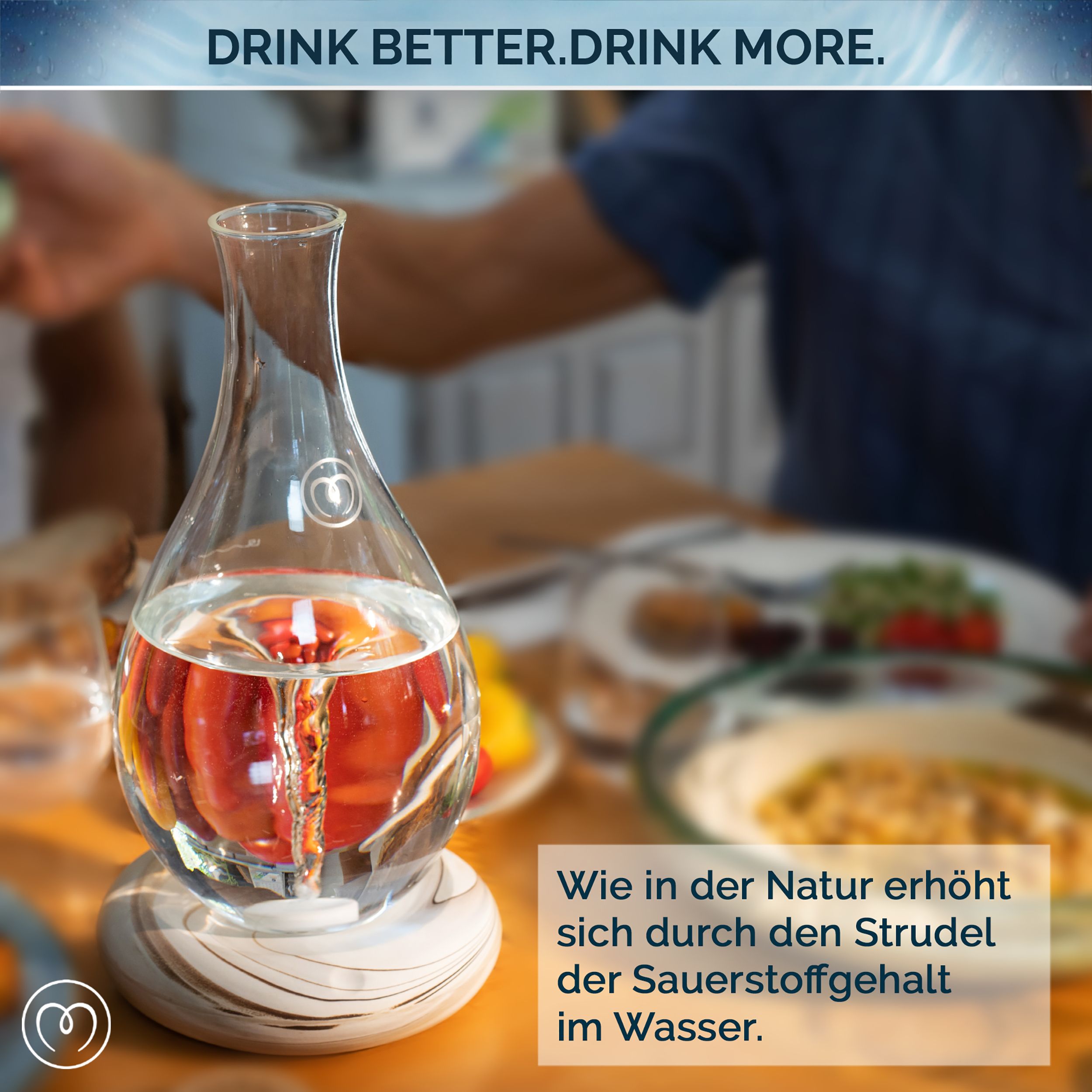 MAYU Water Swirl - Wasserkaraffe mit Wirbelbewegung