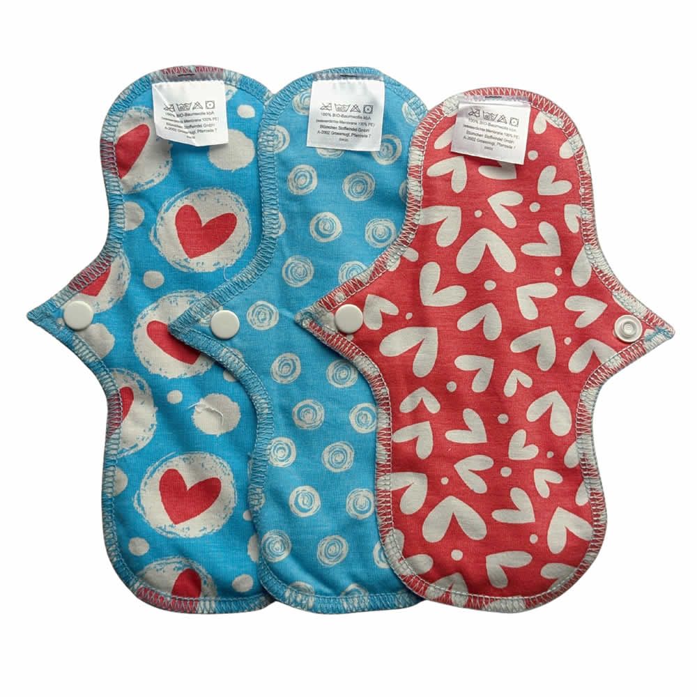 Blümchen Slipeinlage Gr. S Butterfly Bio-BW BLUE Set