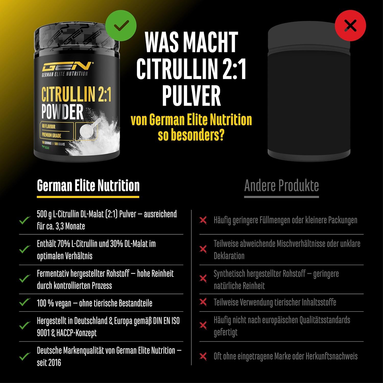 GEN L-Citrullin Pulver -L-Citrullin DL-Malat 2:1