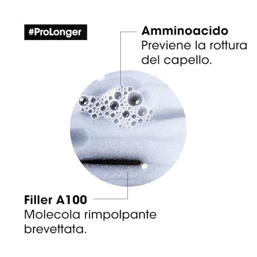 Nahaufnahme von Schaum mit Bläschen. Text erklärt Amino-Säure und Filler A100.