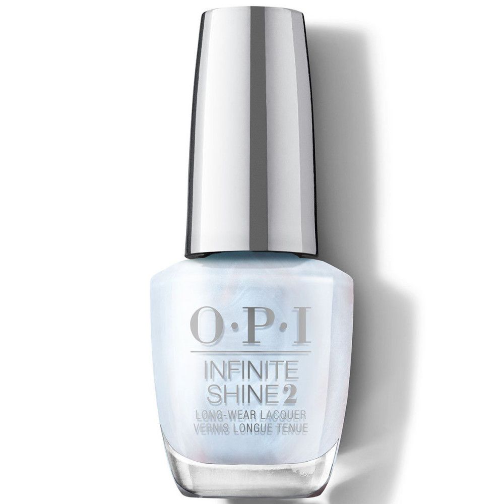 OPI Nagellacke Infinite Shine 2. Flasche mit silbernem Deckel. Aufschrift: OPI Infinite Shine 2.
