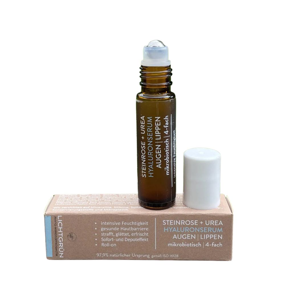 LICHTGRÜN® Roll-On Hyaluronserum 4-fach Augen| Lippen