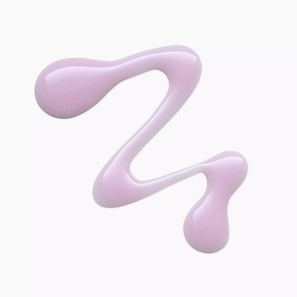 Helllila Nagellack in Z-Form auf weißem Hintergrund.