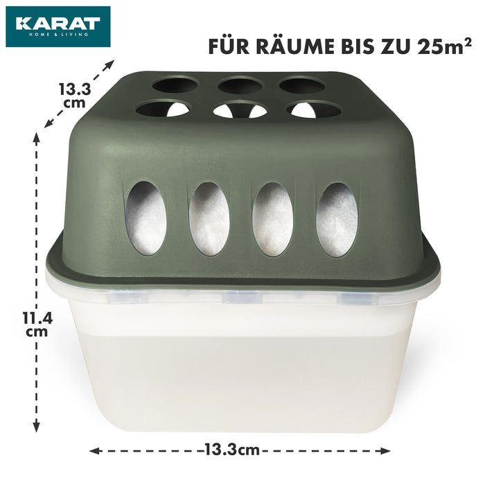 KARAT Luftentfeuchter Hava - Granulat Raumentfeuchter Grün