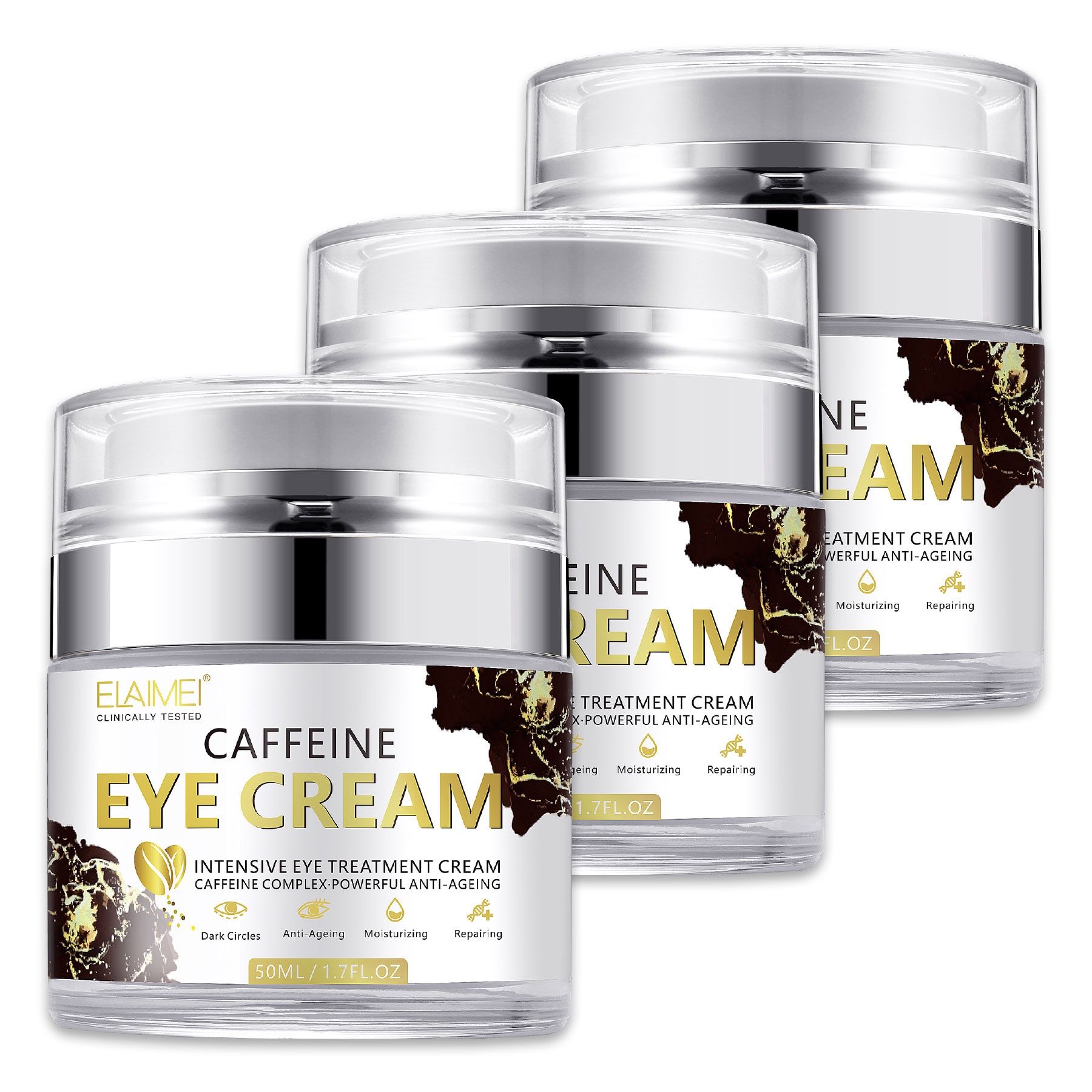 ALIVER Anti-Aging-Augencreme mit Koffein Reduziert Augenringe