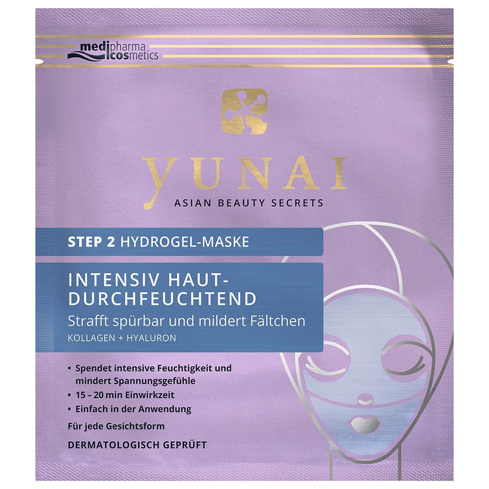 medipharma cosmetics YUNAI Feuchtigkeits-Hydrogel-Maske + Enzympeeling