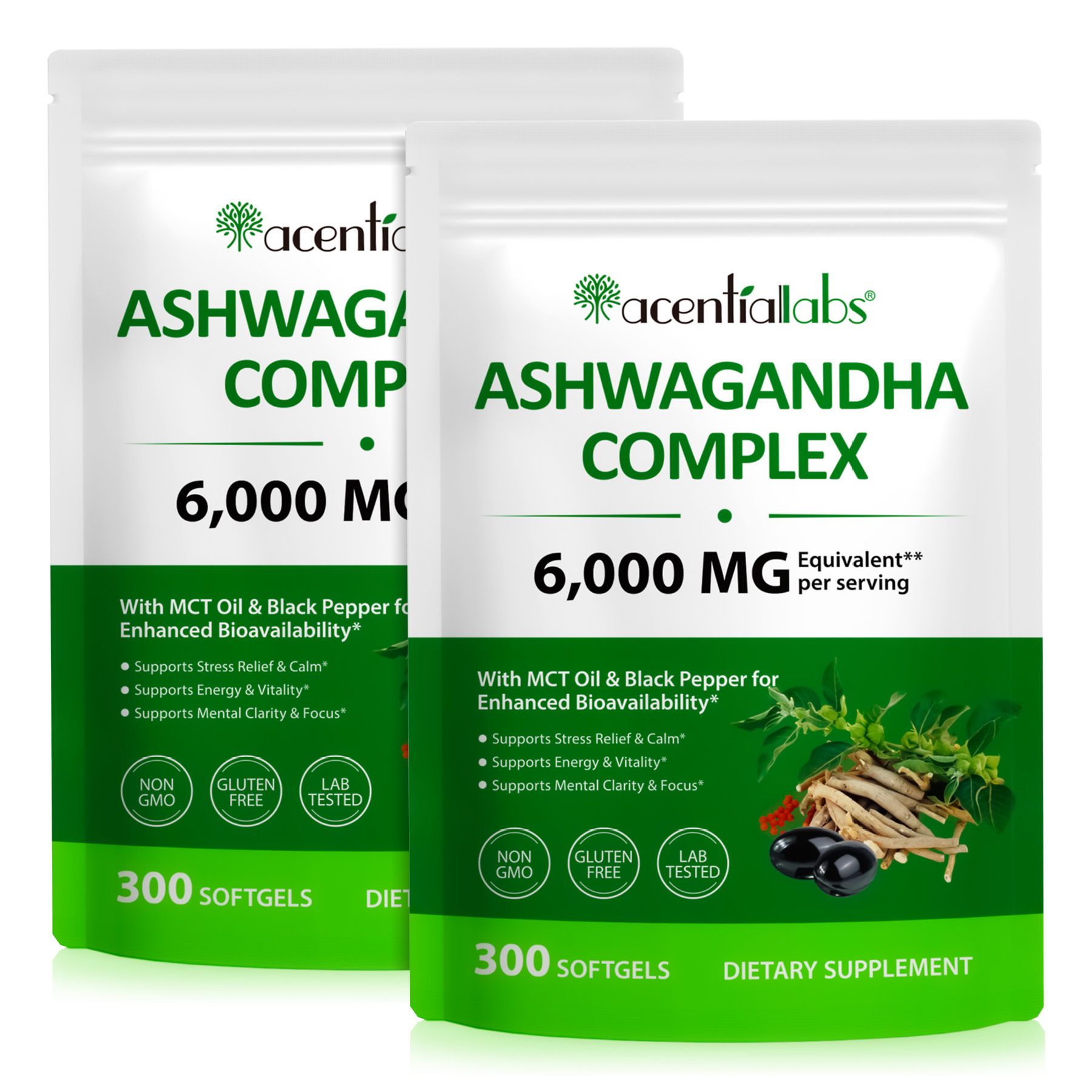 ALIVER Ashwagandha Extrakt Komplex Hochdosiert Softgels Laborgeprüft