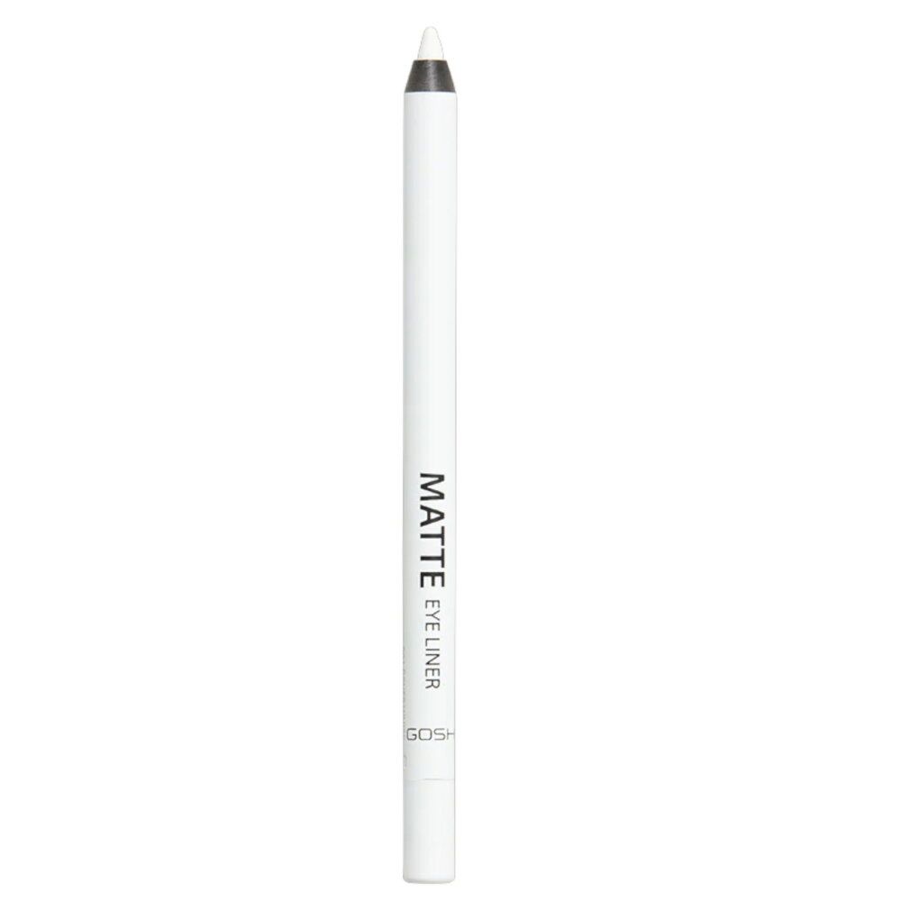 Weißer Kajalstift mit der Aufschrift 'MATTE EYE LINER'.