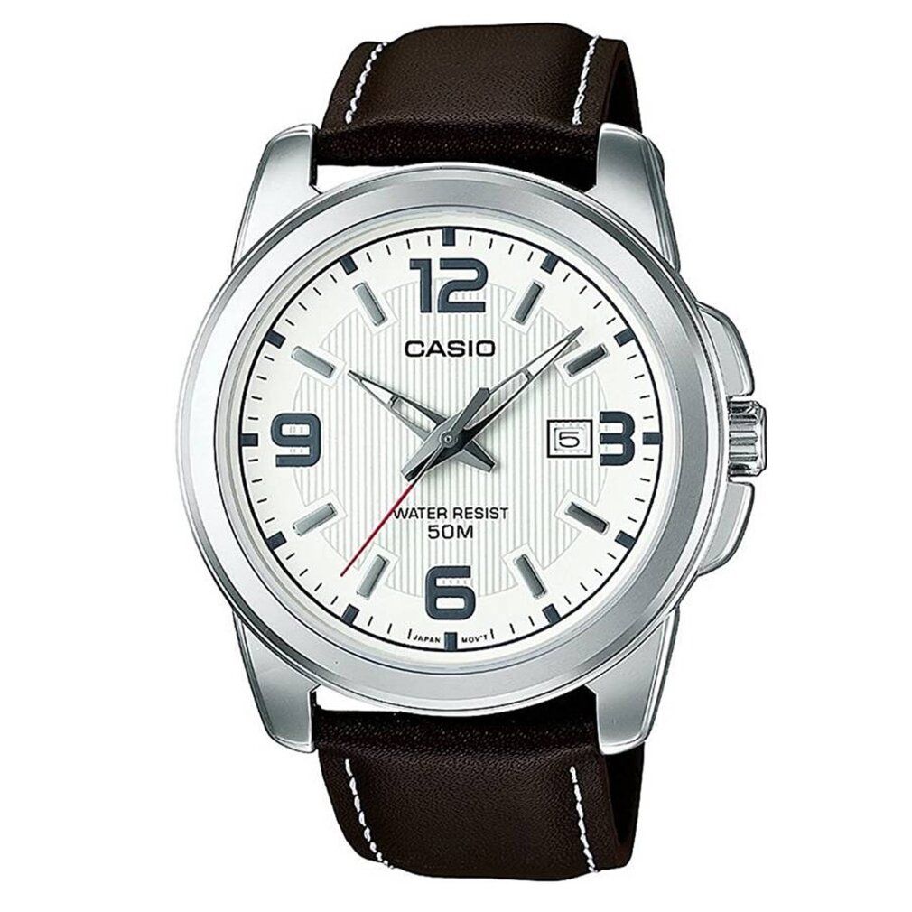 Casio Herren Analog Quarz mit Edelstahl Armbanduhr
