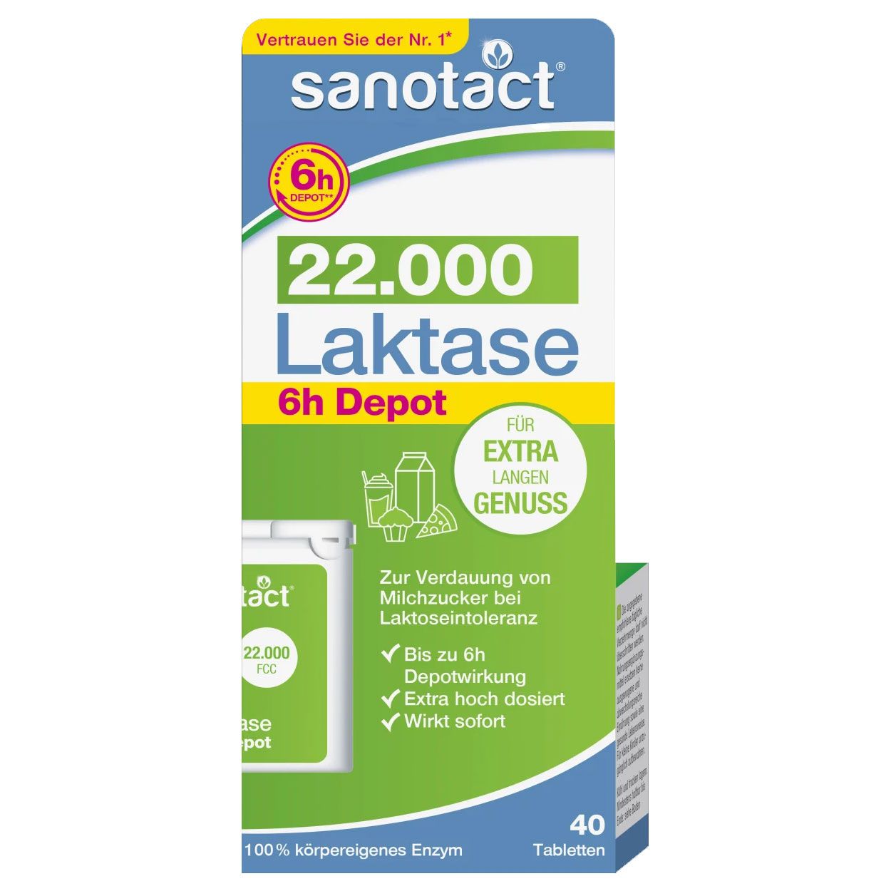 Sanotact Laktase 22 .000 Depot Tabletten 40 St Shop Apotheke