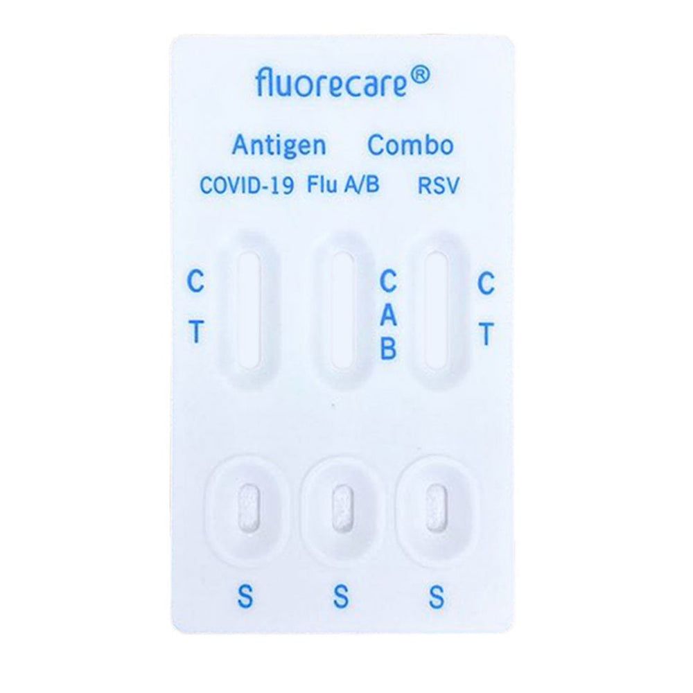 Fluorecare Antigen Combo Testkassette für COVID-19, Influenza A/B und RSV.
