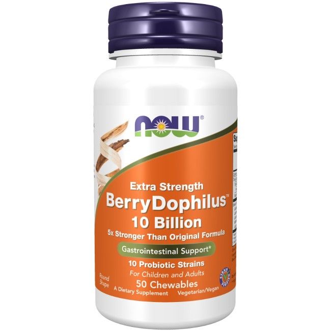 Now Foods BerryDophilus Extra Strength 10 Billionen 50 Kautabletten