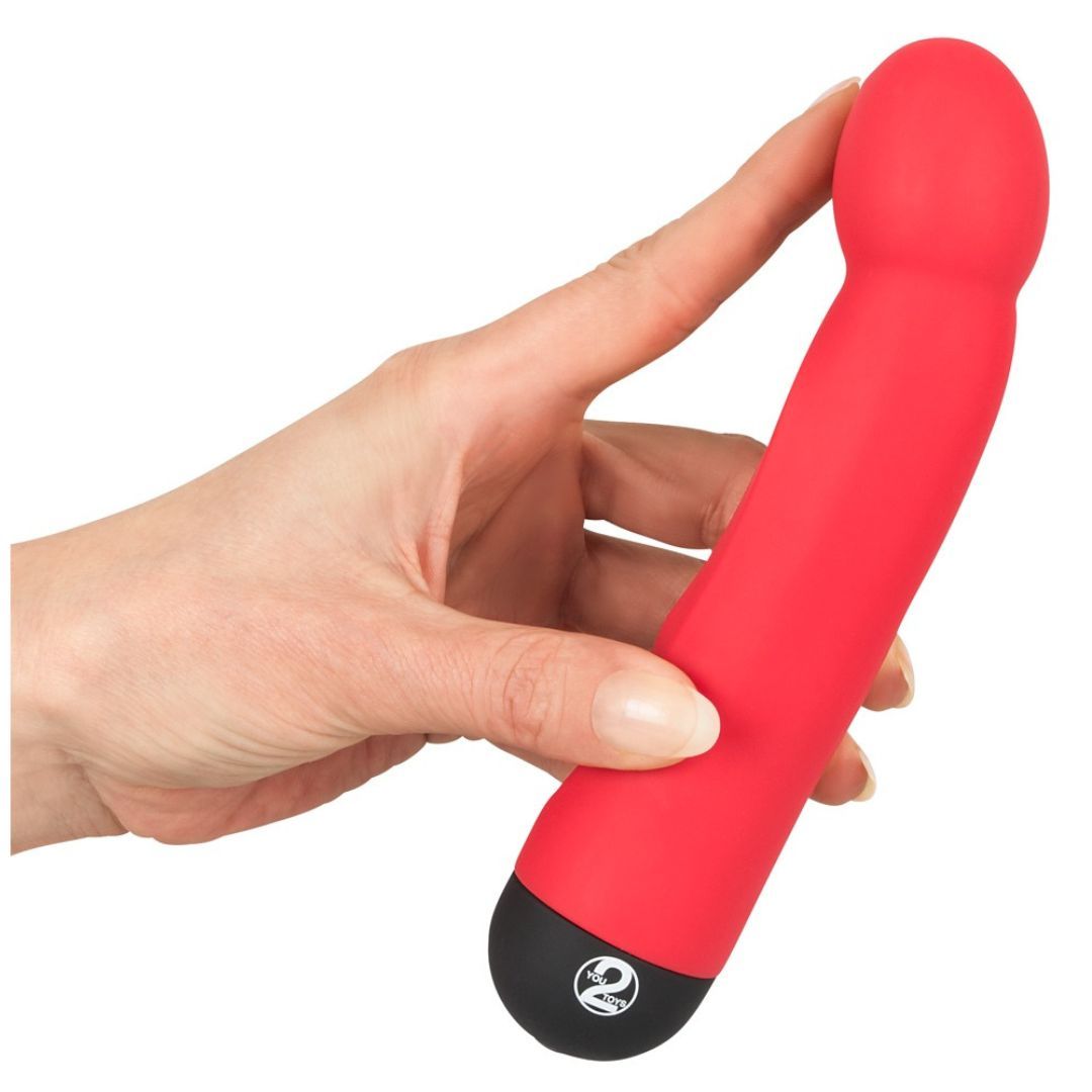 G-Punkt-Vibrator "Red G-Spot Vibe" mit gebogener Kugelspitze | 10 Vibrationsmodi | Colorful Joy