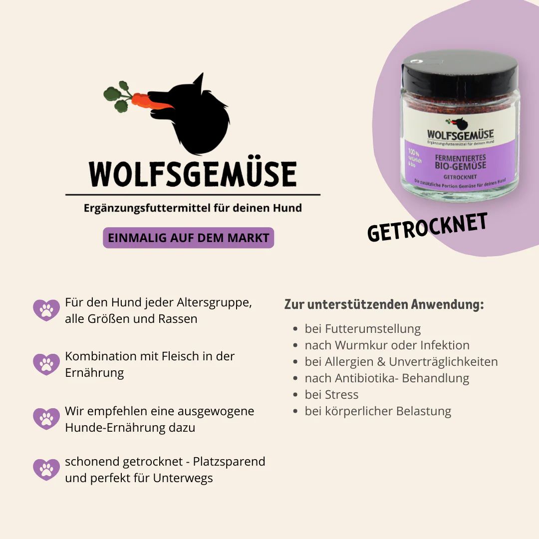 Wolfsgemüse-Fermentiertes Bio-Gemüse Magen-Darm Hundefutter Zusatz