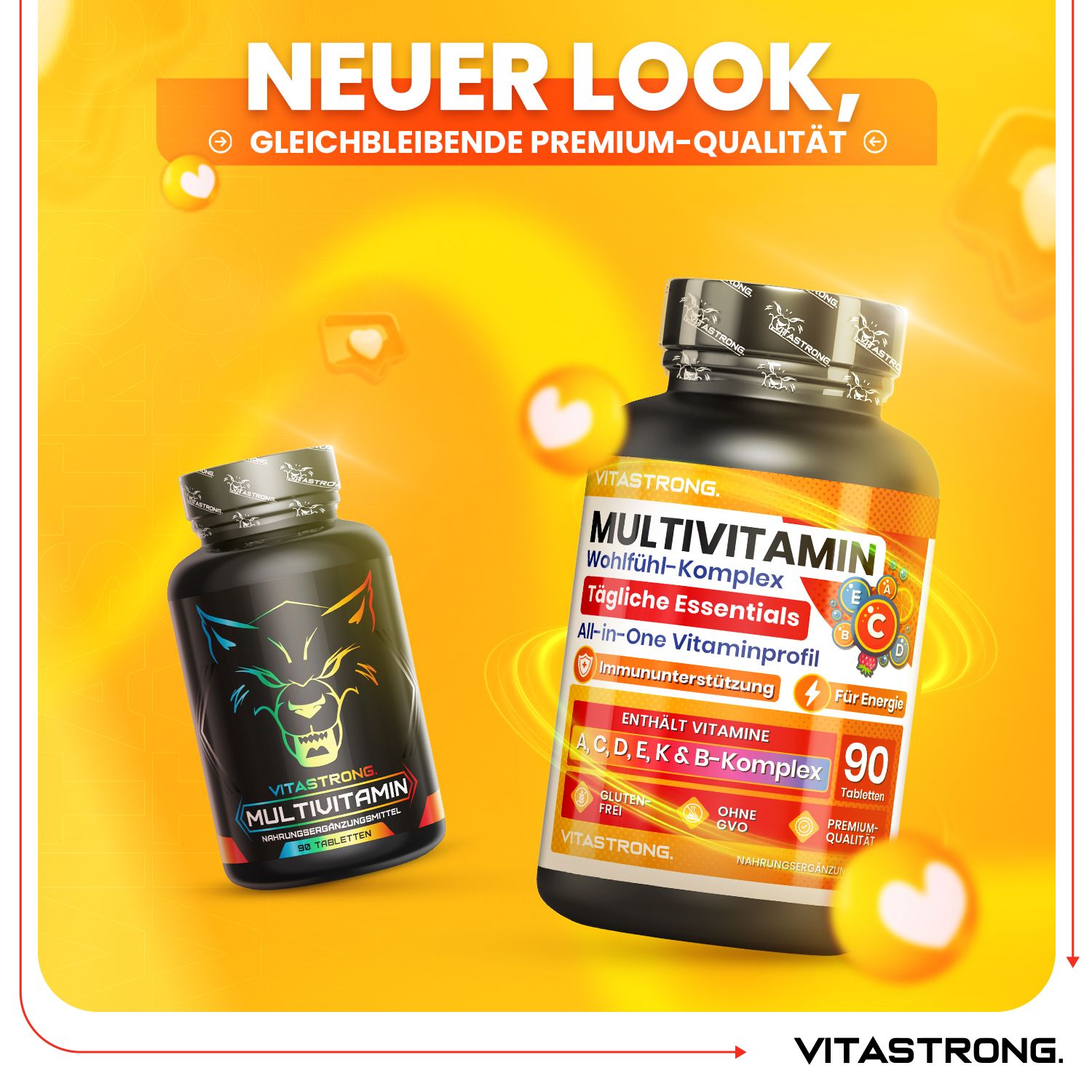 Vitastrong Multivitamin & Magnesium 5-in-1 – Energie und optimale Aufnahme