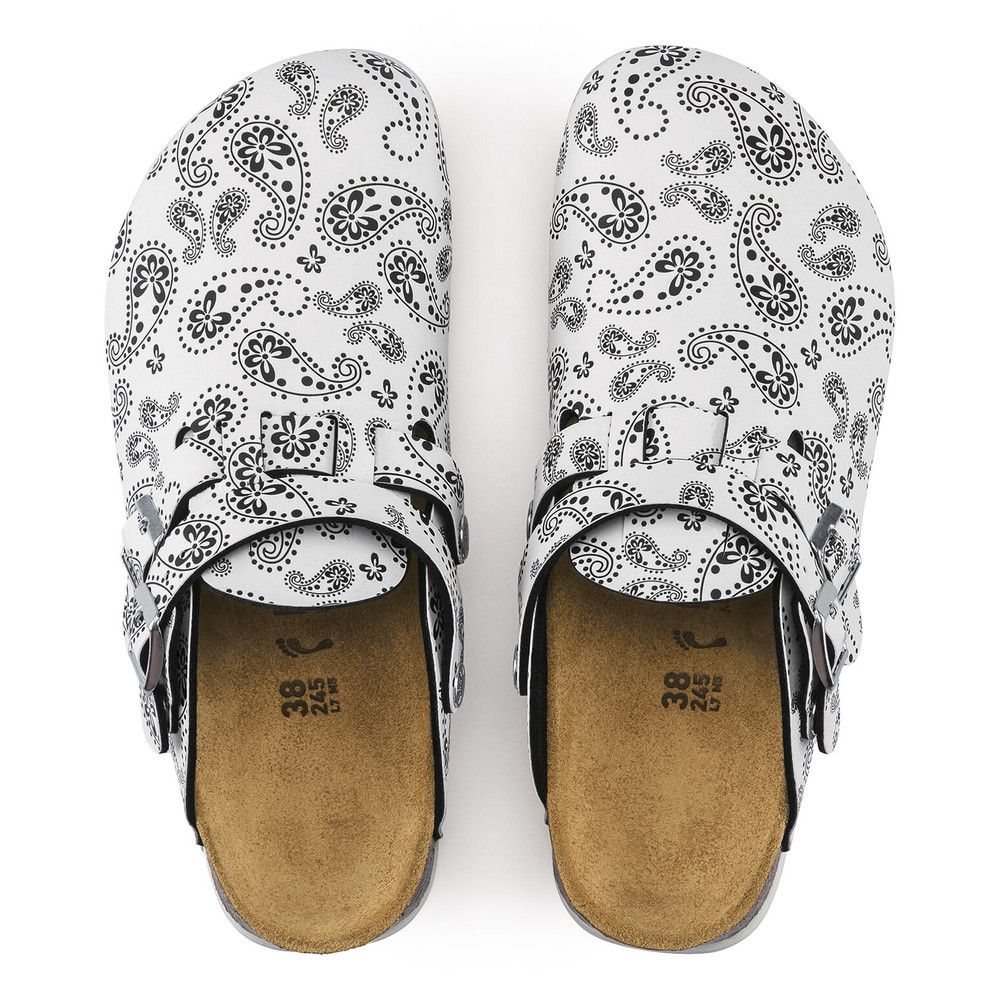 Birkenstock Kay SL Paisley Black/White Schmale Weite Gr. 37