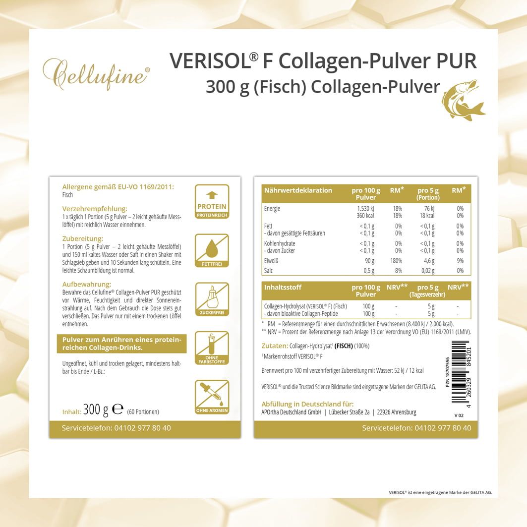 Cellufine® VERISOL® F (Fisch) Collagen-Peptide - marines Collagen-Pulver PUR