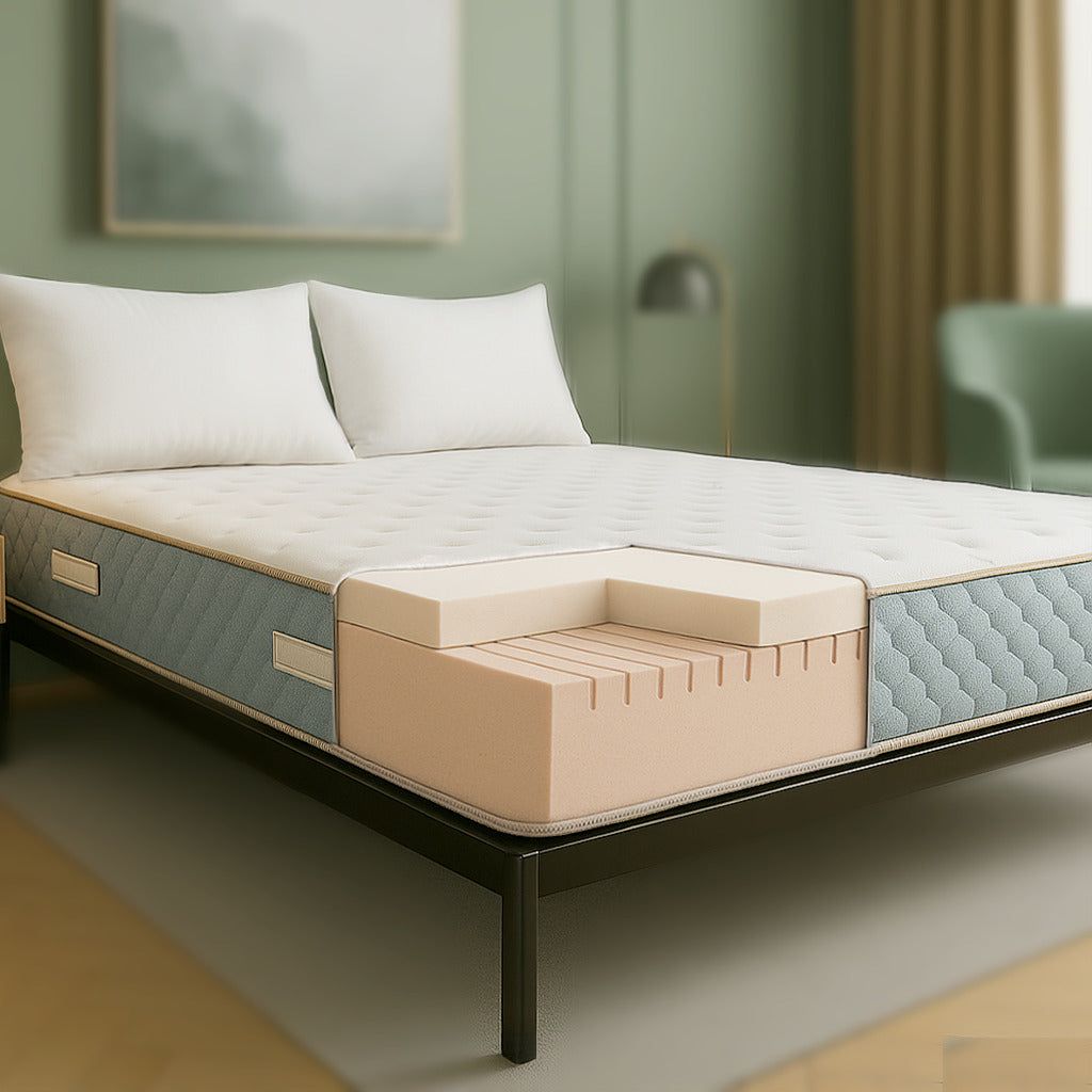 The White Stone Matratze 90x200 aus Hypoallergener Schaum und Memory Foam, Höhe 22 cm
