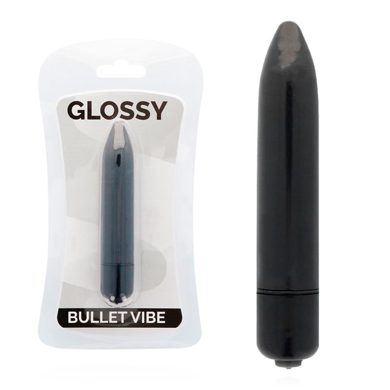 Schwarzer Minivibrator 'Bullet Vibe' in Blisterverpackung.