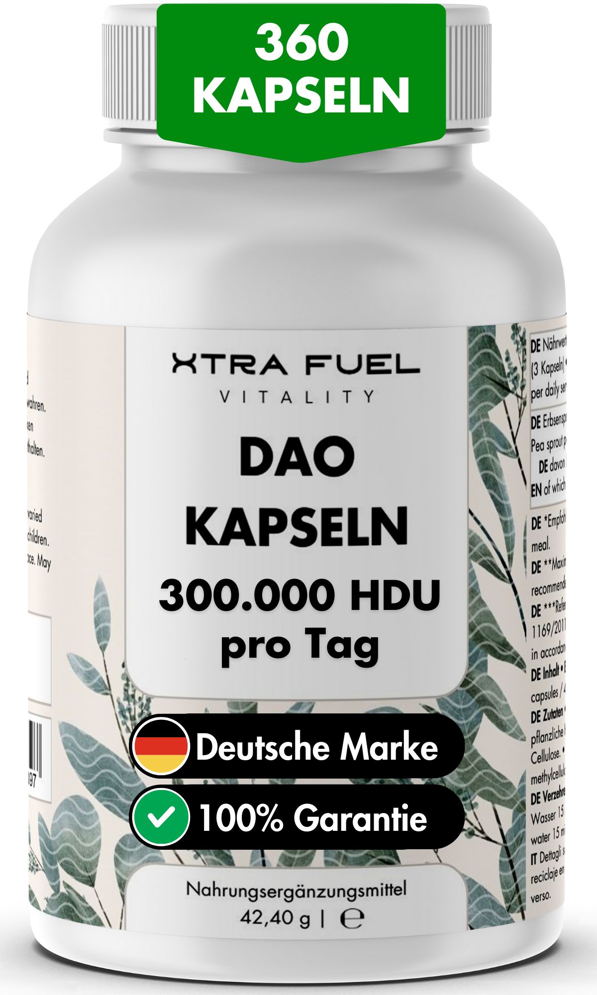 XTRA FUEL DAO Vegane DiAminOxidase 300.000 HDU Kapseln