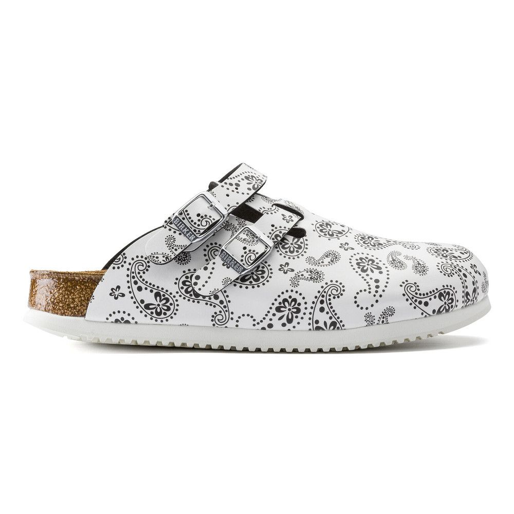Birkenstock Kay SL Paisley Black/White Schmale Weite Gr. 36