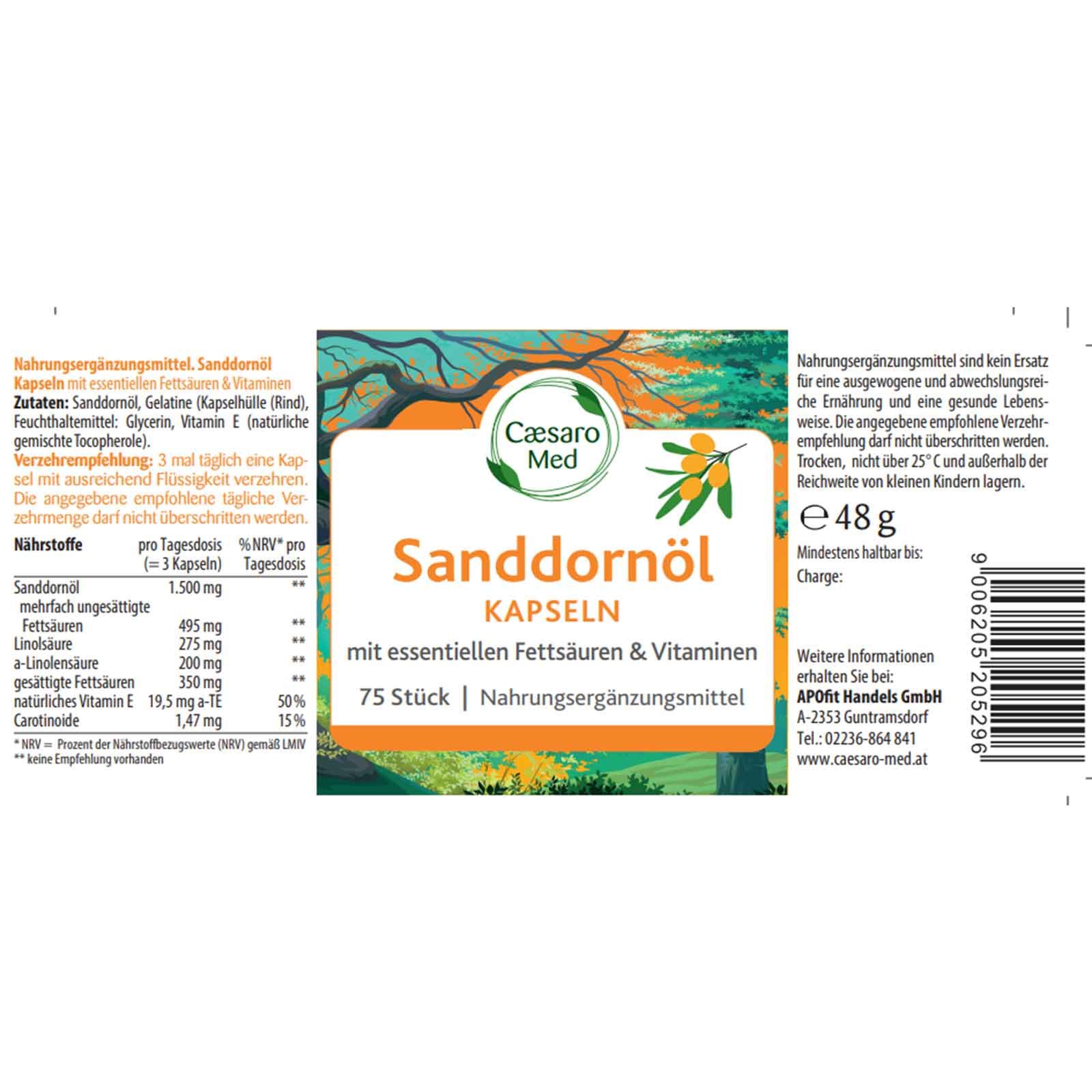 Caesaro Med Sanddornöl Kapseln