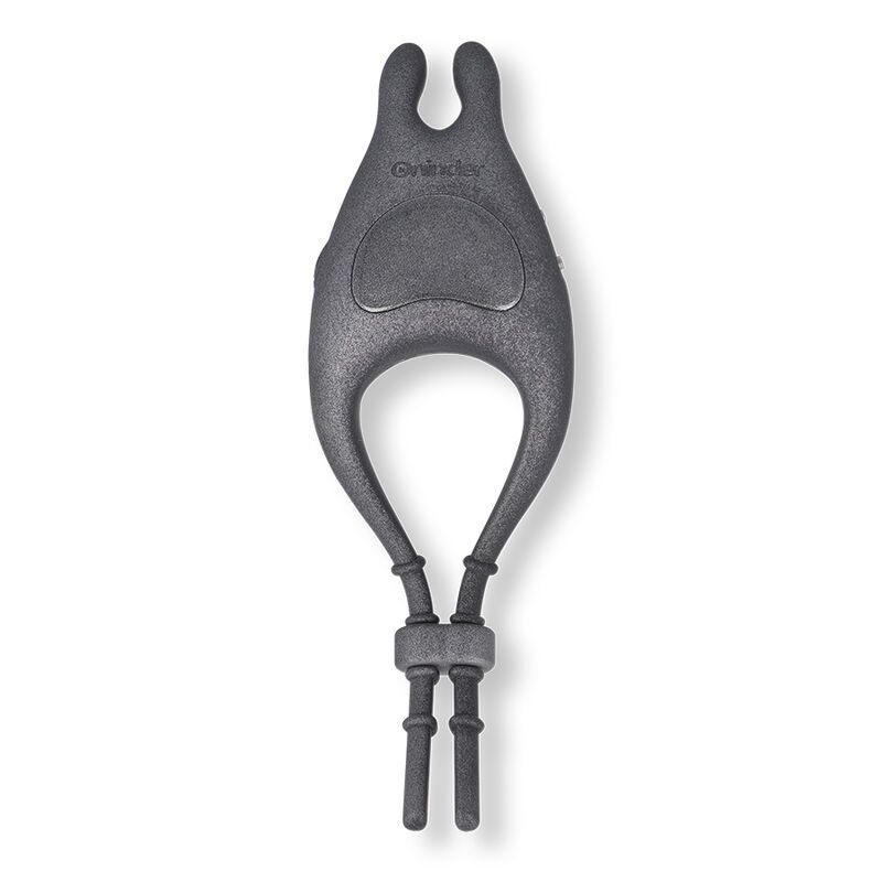 Grauer Vibratorring mit Klitorisstimulator.