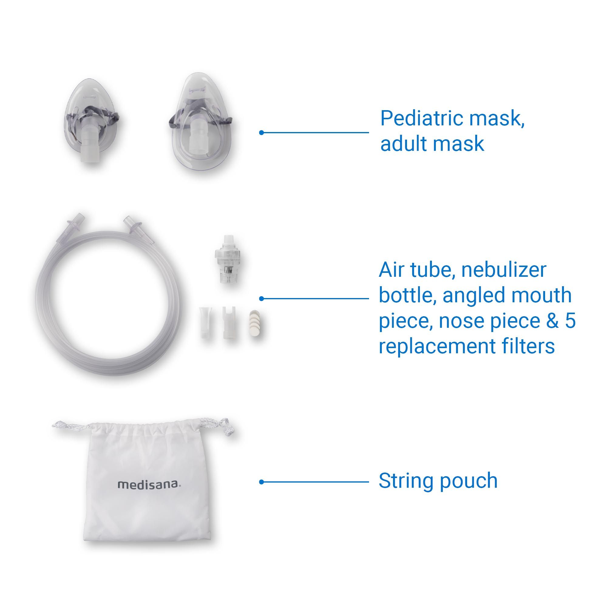 medisana IN 510 Inhalator - Vernebler mit Mundstück und Maske für Erwachsene und Kinder