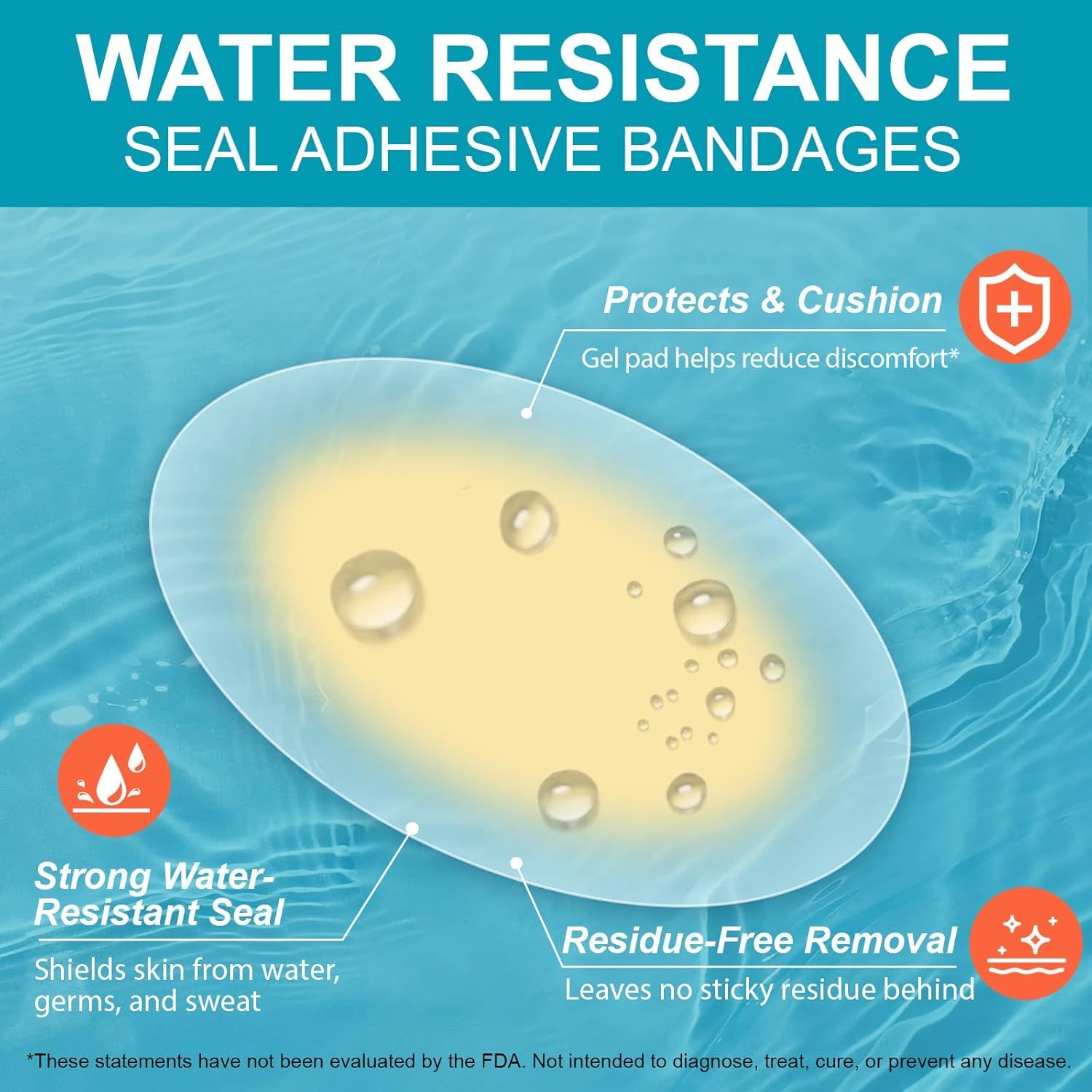 Blasenpflaster mit wasserdichtem Siegel. Gel-Pad reduziert Beschwerden. Schützt vor Wasser, Keimen und Schweiß. Rückstandsfreie Entfernung.